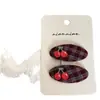 Flor de Lana Nueva de Nian Nian Cereza Pasador para el Cabello Infantil Diadema Pasador Pinza Lateral Banda de Goma