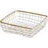 Cesta de Almacenamiento de Frutas y Snacks para Escritorio de Hierro Forjado Caja de Almacenamiento para Verduras y Artículos Varios de Sala de Estar y Cocina