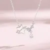 Collar Original Estrella Brillante de Nácar para Mujer, Diseño de Nicho en Plata de Ley, Cadena para Clavícula Cielo Estrellado, Colgante de Lujo Ligero, Regalo