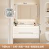Lavabo de cerámica de gran diámetro combinación de mueble de baño lavabo grande lavabo cerámico integrado lavabo oceánico tamaño grande lavabo de vientre para baño