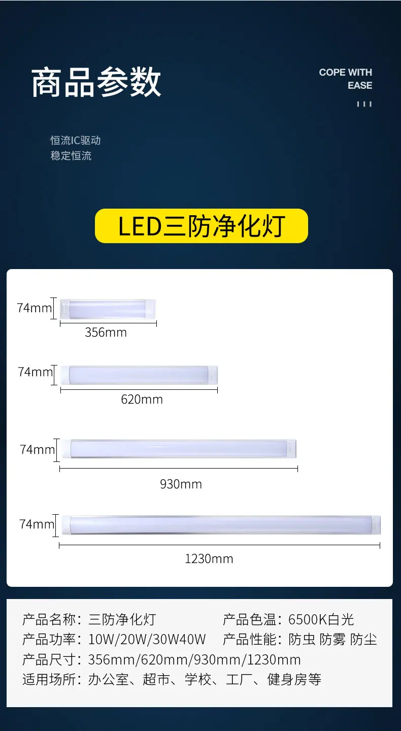LED三防净化灯