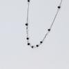 Nalan s925 colar de prata feminino estilo coreano moda nobre diamante negro temperamento simples irregular clavícula cadeia d6138