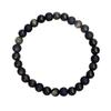 Joyería Youjia Popular Transfronteriza Pulsera de Obsidiana Dorada de 6 mm Pulsera de Piedra Natural Simple de Nicho con Cuentas Joyería Hecha a Mano de Yiwu