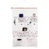 Bolsa Colgante de Tela para el Hogar Nórdico con 12 Bolsillos Almacenamiento de Libros Control Remoto Bolsa de Almacenamiento de Tela 0981