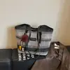 2026 Bolso de un solo hombro a cuadros de alto valor, moderno, gran capacidad, personalizado, elegante, retro, para el día a día, tipo tote