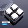Acero Inoxidable 304 Cubitos de Hielo Metálicos Partículas de Hielo Congeladas Rápidamente Pinza para Partículas de Hielo Metálicas Cubitos de Hielo Metálicos de Acero Inoxidable Piedras para Vino