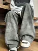 Outono e Inverno Plus Veludo Tie-dye Veludo Cotelê Marca Tendência Masculina Soltos Reta Perna Larga Calças Versátil Casual Esportes ins Calças Longas