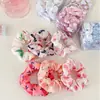 Scrunchie Dulce de Fresa Chica Ins Sencillo Tela de Gasa Lazo para el Cabello Diadema Accesorio de Cabello de Hada