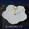 Platos de Cerámica con Relieve Estilo Palacio Europeo para Frutas en Varios Estilos, Platos de una Sola Capa, Platos de Presentación, Platos Creativos, Platos para Bodas con Defectos