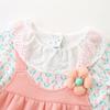 Ropa para Bebé Niños Primavera y Otoño Nuevo Estilo Traje de una pieza Bebé Niña Estilo Occidental Falso Dos piezas Vestido de Tirantes Traje para Trepar 2917