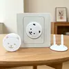 [European Daquan] Padrão Europeu Urso 2 fases 2 pinos 2 furos proteção contra choque elétrico tomada de energia tampa protetora Alemanha Europa