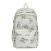 Mochila Escolar Estudiante Estampado Graffiti Mariposa Pequeña Simple Fresca Niña Mochila Casual Diseño Personalizado Mochila de Color Contrastante