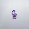 Llavero con Cierre de Langosta de Luna Colorido, Forma Especial, Hebilla de Resorte, Hebilla para Perro, Colgante Hecho a Mano DIY, Accesorios de Joyería, Versión Coreana