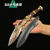 Delta Juego Periférico S10 Elegy Fission Cuchillo de Juguete Grande Depredador Fission con Estuche de Cuero Modelo de Juguete