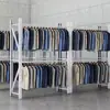 Estante de Exhibición para Tienda de Ropa, Estante de Almacenamiento para Bodega, Colgador para Ropa de Invierno, Perchero para Trajes, Estante de Hierro