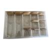 Conjunto de potes de vidro retos para armazenar lanches e grãos, transparentes, com diversas especificações, potes redondos herméticos para chá, garrafas de vidro.