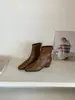 Botines Cuadrados Estilo Retro Francés Chuyuji para Mujer, Botines Delgados de Tacón Grueso Otoño/Invierno 2026, Botines Pequeños, Botas Martin