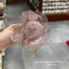 Suave Super Hada Malla Flor de Rosa Goma para el Cabello Goma para el Cabello en la Parte Posterior de la Cabeza Cuerda para la Cabeza con Pedrería Atmósfera Alta Clase Suave Cuerda Versátil