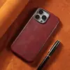 Funda con Textura de Cuero para Negocios iPhone16Promax Funda para Teléfono Móvil Apple 15 Lente de Aleación 14 Succión Magnética 13 Protección Anti-Caída
