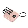 Carregador Portátil Compacto de Quatro Linhas com Tela Redonda para Compartilhamento Transfronteiriço 10000 mAh Display Digital Potência Móvel Polímero 2.1A