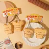 Chaveiros Fofos de Desenho Animado Gato Manteiga e Urso Biscoito, um Par de Chaveiros de Pelúcia para Curar, Bonecos de Jogo para Casamento