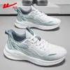 Sapatos Masculinos HuiLi Tênis Esportivo Estilo Masculino 2026 Nova Coleção Outono Superfície de Couro Sapatos Casuais Solado Macio Leve Preto Tênis de Corrida Masculino
