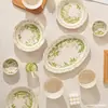 Juego de Cuenco y Plato de Color Bajo Esmalte Japonés para Mudanza de Casa Nuevo Fresco Cerámica Cuenco Plato Cuenco para Sopa Set de Vajilla de Cerámica