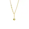 Collar de oro de arena de Vietnam diseño simple sensación con cuentas borla de amor cadena para la clavícula pequeño joyería de larga duración que no se decolora suministro