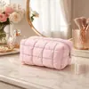 Bolsa de Maquillaje Suave con Rejilla de Burbujas de Celebridad de Internet Más Vendida para Mujer, Neceser Portátil Impermeable, Bolsa de Almacenamiento de Papelería para Estudiantes, Bolso de Mano