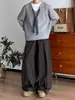 Suéter de punto trenzado con diseño de retazos a cuadros estilo universitario japonés para hombre, otoño e invierno, con caída relajada y mangas largas