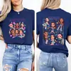 Camiseta Katseye de Grupo de Meninas Coreanas Mais Vendido da Amazon, Estampada dos Dois Lados, Manga Curta, Tamanho Europeu, Top de Modal 1216-1