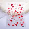 Pegatinas 5D con Relieve de Animales para Uñas Mini Dibujos Animados 12 Signos del Zodiaco Gato Negro Pequeño Material Pegatinas Decorativas para Uñas de Manzana