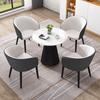 Conjunto de Mesa de Negociação de Ardósia e Cadeiras para Bares, Cafés, Mesas de Jantar, Balcões de Recepção de Escritório, Áreas de Recepção, Mesas e Cadeiras Comerciais de Lazer