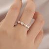 Anillo de perlas de moda estilo coreano Anillo de perlas apiladas para mujer Anillo de perlas con cuentas tejidas Cuentas de arroz Cuerda elástica Anillo de perlas