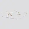 Armazones de Gafas sin Montura Bicolor para Hombre, Titanio Puro Ultraligero, Aptos para Lentes de Graduación, Armazón Cuadrado Simple Elegante para Negocios de Hombre, Modernos