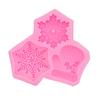 Preço de fábrica luvas lindas de floco de neve forma de bolo DIY silicone ferramentas de confeitaria de açúcar forma de sabão H1664
