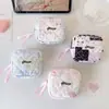Bolsa de Maquillaje Acolchada de Tela Estilo Coreano, Bolsa Portátil para Guardar Toallas Sanitarias para Estudiantes, Bolsa Menstrual, Bolsa para Auriculares Bluetooth, Bolsa para Labiales