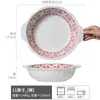 Novo Conjunto de Louça de Cerâmica Estilo Chinês para Jantar de Reunião para Uso Doméstico, Tigelas e Pratos Atacado, Tigelas Grandes, Pratos de Jantar Redondos, Tigelas e Pratos para Sopa