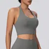 Top de Tirantes Yoga con Escote Profundo en U para Mujer, Copa Semi-Fija, No Necesita Usar Sujetador, Estilo Corto, Adecuado para Pilates y Fitness