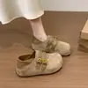 Zapatos individuales cómodos, que aumentan la altura, nuevos, modernos, versátiles con hebillas de doble fila, gamuza, estilo retro de otoño Birkenstock para mujer, 2026