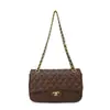 Bolsas Bolso de Hombro Acolchado Bordado Clásico, Bolso Cuadrado Pequeño de Moda y Versátil, Bolso Cruzado Pequeño con Cadena Estilo Chanel para Mujer