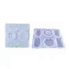 Molde de Silicone para Pingente de Colar Suéter com Furos, para Formas Geométricas, Pingentes Retangulares, Redondos, Irregulares