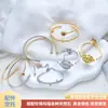 Accesorios para Pulseras de Perlas DIY Chapado Galvánico de Oro Real de 18K Pulsera de Retención de Color Fuerte Joyería de Pulsera de Lujo Ligero de Gama Alta Europea y Americana para Mujeres