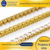 Pingente de corrente de garra de zircônia com diamante redondo de quatro garras com fundo de cobre diy Joia com diamante embutido acessórios de joias independentes origem fornecimento