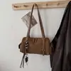 Bolso Boston de Cuero Genuino Estilo Retro Melanoido Portátil para Mujer Bolso de Hombro Único para Viajes Bolso Baguette Bolera Bolso de Axila