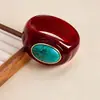 Pulseira oval de acrílico com gradiente transfronteiriça europeia e americana, pulseira de pulso estilo corte vintage, joia de luxo leve de alta qualidade