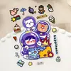 Adesivos de Caderno de Menina Espacial Fofos Adesivos Planos Fofos para Crianças DIY Adesivos para Copo d'Água Capa de Celular Versão Q