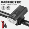 Farol de bicicleta de alto brilho com núcleo duplo para pedalar à noite, lanterna de iluminação recarregável por USB, super brilhante para bicicletas de estrada e montanha