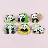 Flores de Dibujos Animados Personalizadas, Broche de Aleación de Bambú Verde, Lindo Panda Forma de Tesoro Nacional para Mochila, Insignia para Ropa, Accesorios Versátiles