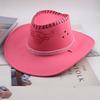Chapéu de Cavaleiro Cowboy Ocidental Chapéu de Pastagem Mongol para Homens e Mulheres Grande Ao Longo Chapéu de Sol Chapéu de Verão Chapéu de Montanhismo ao Ar Livre